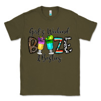 Army Green girl's weekend booze & besties Classic Tee - CowhideDigitalArt