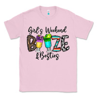 Bubblegum Pink girl's weekend booze & besties Classic Tee - CowhideDigitalArt