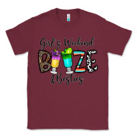 Burgundy girl's weekend booze & besties Classic Tee - CowhideDigitalArt