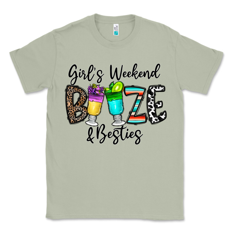 Girl's Weekend Booze & Besties Classic Tee by CowhideDigitalArt | Teevron