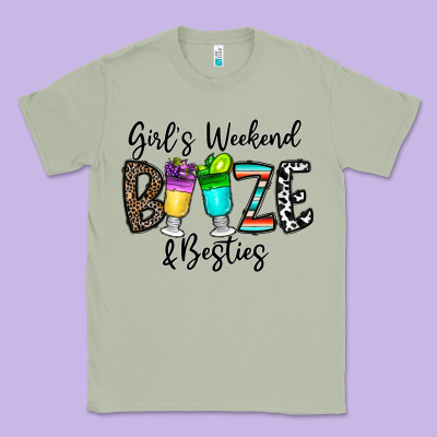 Girl's Weekend Booze & Besties Classic Tee Designed By Cowhidedigitalart
