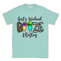 Seafoam girl's weekend booze & besties Classic Tee - CowhideDigitalArt