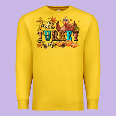 Talk Turkey To Me Premium Sweatshirt Designed By Nancycooperartshop