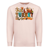Pale Pink Talk turkey to me Premium Sweatshirt - NancyCooperArtShop