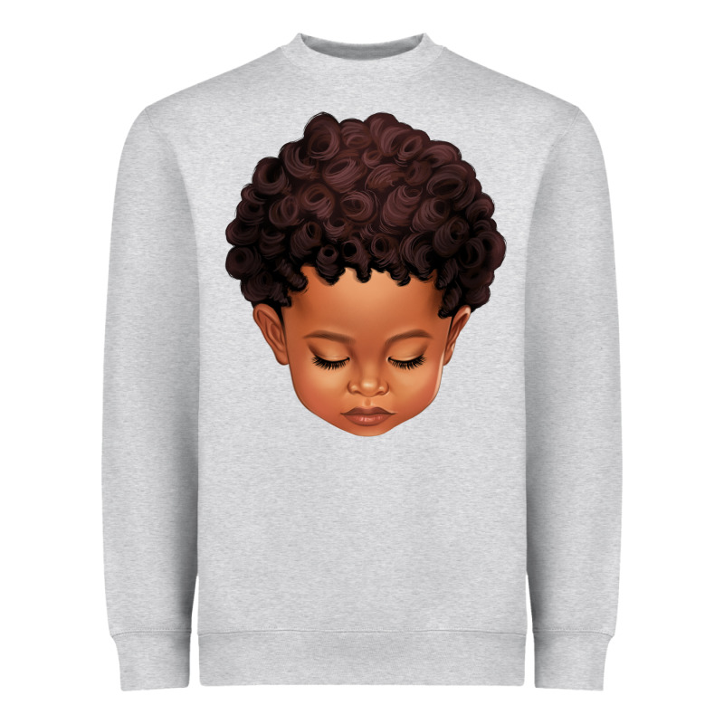 Cute Afro Boy Heavyweight Sweatshirt by texasbilliewilder | Teevron