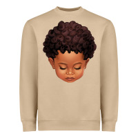 Mushroom cute afro boy Heavyweight Sweatshirt - texasbilliewilder