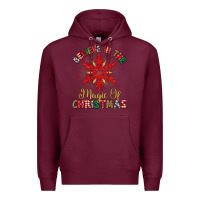Burgundy believe in the magic of christmas Premium Hoodie - MaliasSmallBusiness