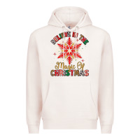 Pale Pink believe in the magic of christmas Premium Hoodie - MaliasSmallBusiness
