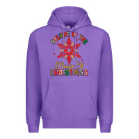 Purple believe in the magic of christmas Premium Hoodie - MaliasSmallBusiness