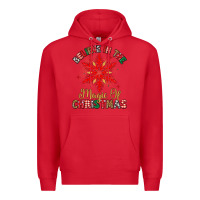 Red believe in the magic of christmas Premium Hoodie - MaliasSmallBusiness