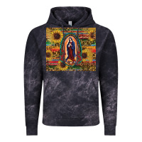 Cloud Black sunflower serape lady of guadalupe Vintage Hoodie - RanaPortraitStore