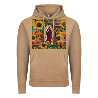 Vintage Coffee sunflower serape lady of guadalupe Vintage Hoodie - RanaPortraitStore