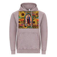 Sunflower Serape Lady Of Guadalupe Vintage Hoodie | Teevron