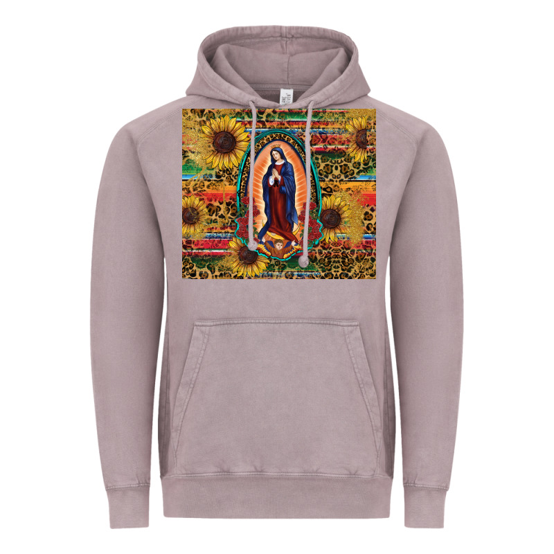 Sunflower Serape Lady Of Guadalupe Vintage Hoodie by RanaPortraitStore | Teevron