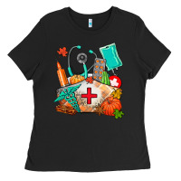 Black nurse  and fall Ladies Tee - AdoDesignShop