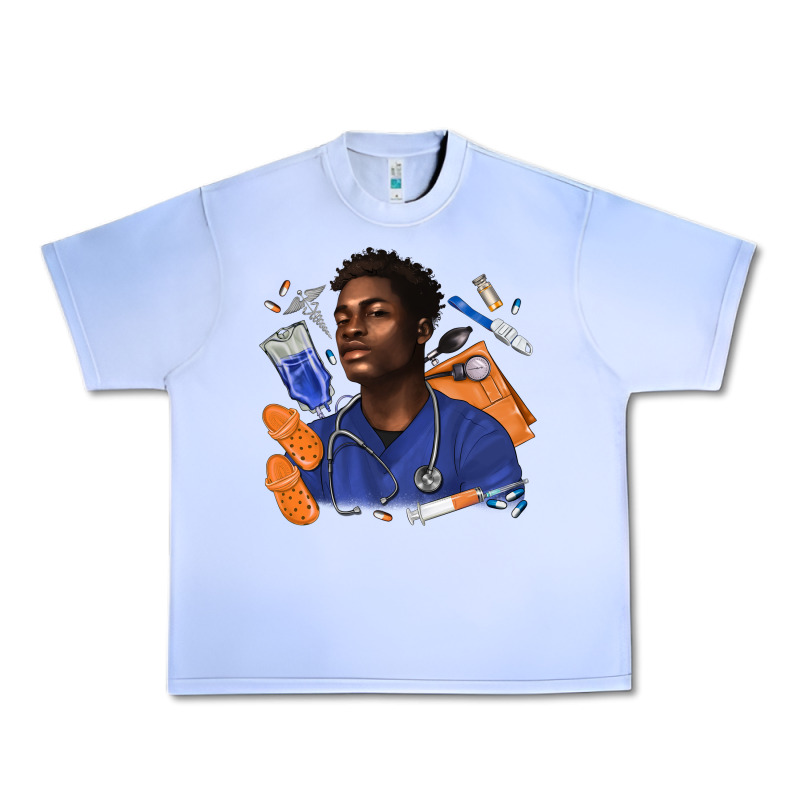 Afro Man Nurse Urban Heavy Tee by texasbilliewilder | Teevron