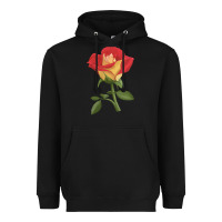Black Ketchup And Mustard Rose Heavyweight Hoodie - LillyAllenDesigns