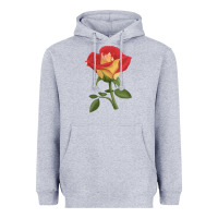 Heather Grey Ketchup And Mustard Rose Heavyweight Hoodie - LillyAllenDesigns