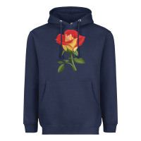 Navy Ketchup And Mustard Rose Heavyweight Hoodie - LillyAllenDesigns