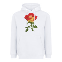 White Ketchup And Mustard Rose Heavyweight Hoodie - LillyAllenDesigns