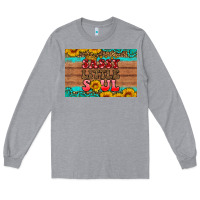 Heather Grey sassy little soul  skinny metal can holder Long Sleeve Tee - HRA Design Shop