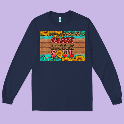 Sassy Little Soul  Skinny Metal Can Holder Long Sleeve Tee Designed By Hra Design Shop