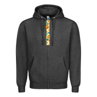 Charcoal Heather pumpkin caffee Zipper Hoodie - BundleAndBundleShop