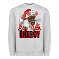 Heather Grey big nick energy afro santa Heavyweight Sweatshirt - RanaPortraitStore