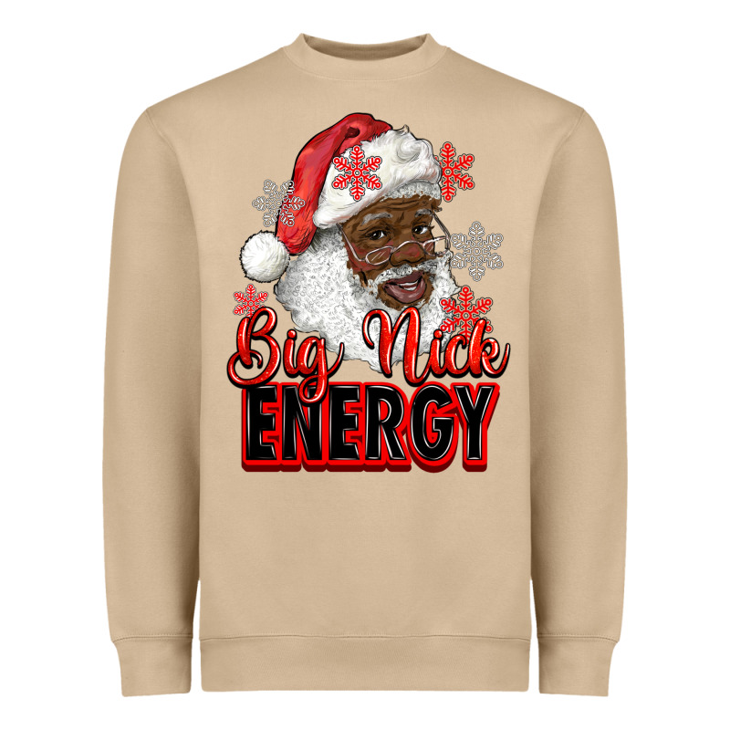Big Nick Energy Afro Santa Heavyweight Sweatshirt by RanaPortraitStore | Teevron