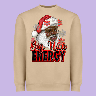 Heavyweight Sweatshirt big nick energy afro santa