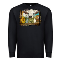 Black charolais heifer with western background Premium Sweatshirt - LillyAllenDesigns
