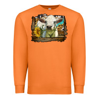 Carrot charolais heifer with western background Premium Sweatshirt - LillyAllenDesigns