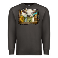Smoke charolais heifer with western background Premium Sweatshirt - LillyAllenDesigns