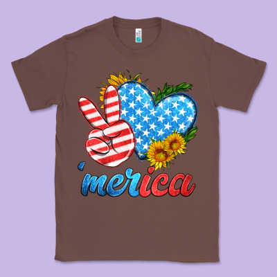 America With Heart Classic Tee Designed By Hra Design Shop