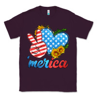 Plum america with heart Classic Tee - HRA Design Shop