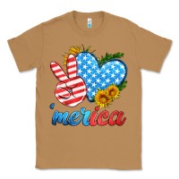 Toasted Coconut america with heart Classic Tee - HRA Design Shop