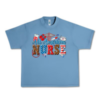 Pebble Blue all american nurse Urban Heavy Tee - texasbilliewilder