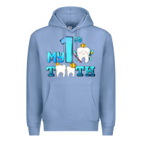 Colony Blue my first tooth with teeth Premium Hoodie - AdoDesignShop