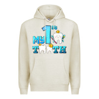 Oatmeal Heather my first tooth with teeth Premium Hoodie - AdoDesignShop