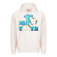 Pale Pink my first tooth with teeth Premium Hoodie - AdoDesignShop