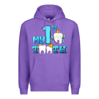 Purple my first tooth with teeth Premium Hoodie - AdoDesignShop