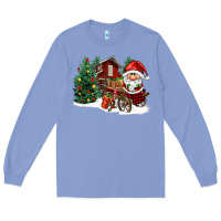 Colony Blue christmas gnomes barnyard Long Sleeve Tee - FaDigitalArtStudio
