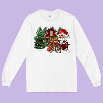 Christmas Gnomes Barnyard Long Sleeve Tee Designed By Fadigitalartstudio