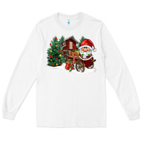 White christmas gnomes barnyard Long Sleeve Tee - FaDigitalArtStudio