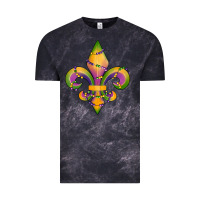 Cloud Black mardi gras fleur de lis Vintage Tee - RanaPortraitStore
