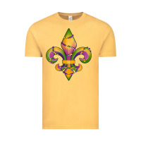 Vintage Mustard mardi gras fleur de lis Vintage Tee - RanaPortraitStore