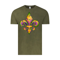 Vintage Olive mardi gras fleur de lis Vintage Tee - RanaPortraitStore