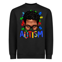 Black autism afro man Heavyweight Sweatshirt - texasbilliewilder