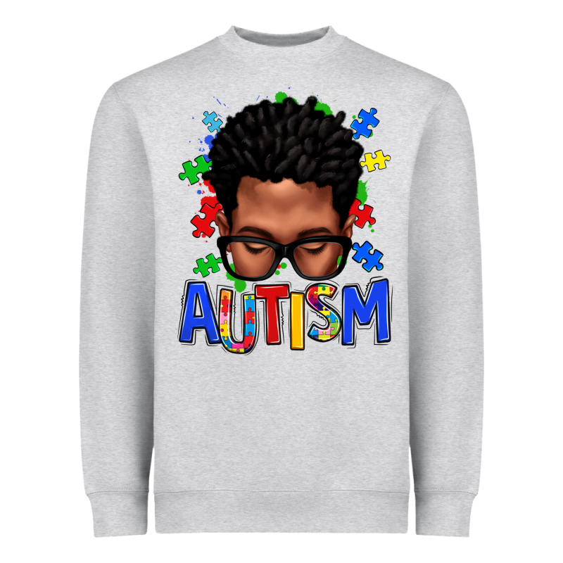 Autism Afro Man Heavyweight Sweatshirt by texasbilliewilder | Teevron