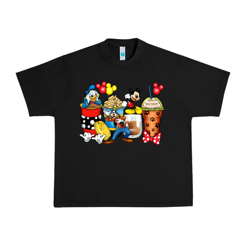 Cartoon Characters Coffee Cups Urban Heavy Tee by Zillion Design Studio | Teevron